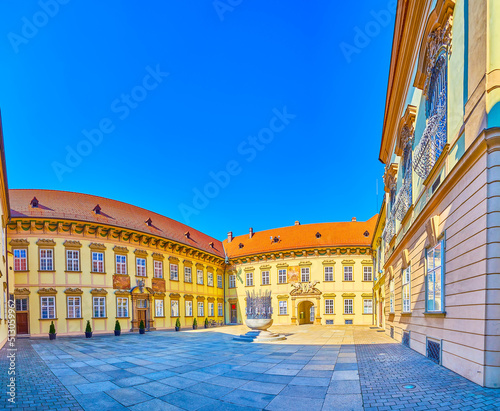 Canvas-taulu The large courtyard of New Town Hall of Brno, Czech Republic