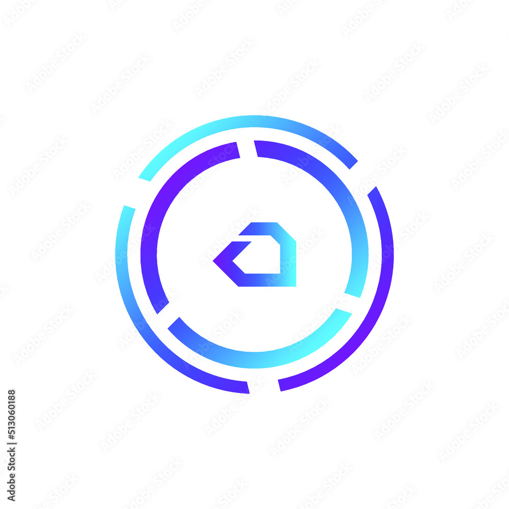 Creative Letter O logo design with point or dot symbol Creative Letter O logo design with point or dot symbol