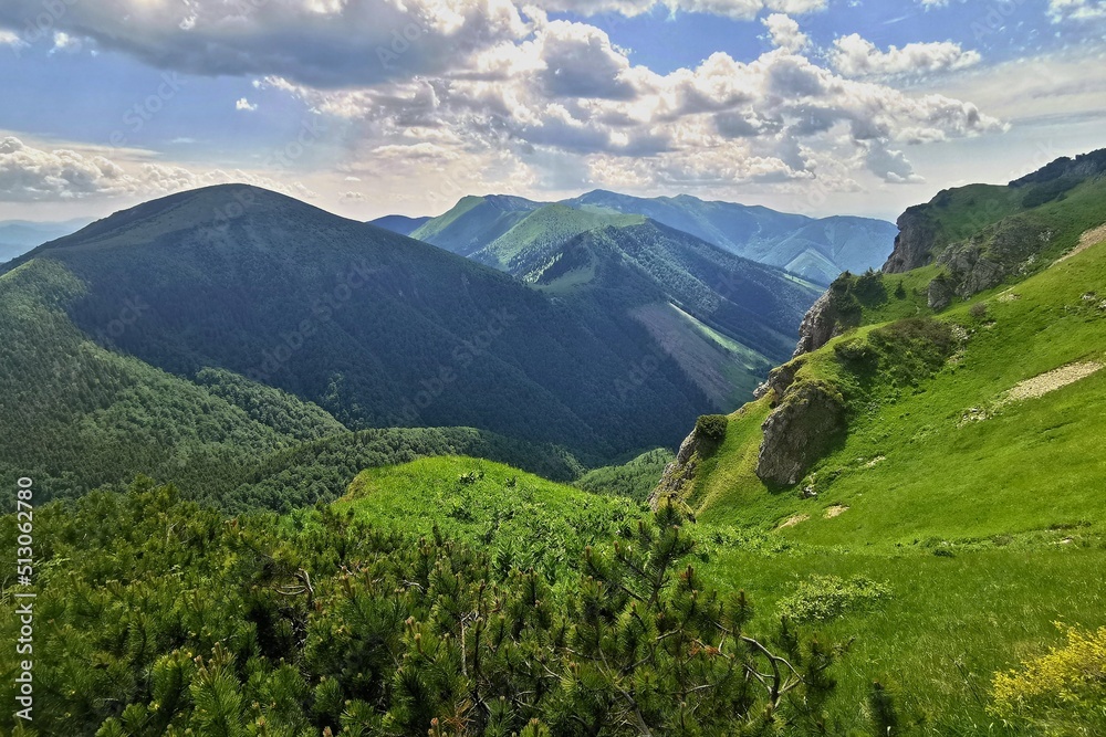 landscape with slovakian mountains Mala Fatra