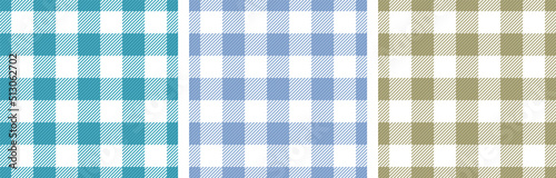 Gingham tablecloth crossed lines abstract seamless paterns design. Plaid tartan