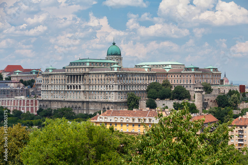 Aerial view of Buda Castle in Budapest