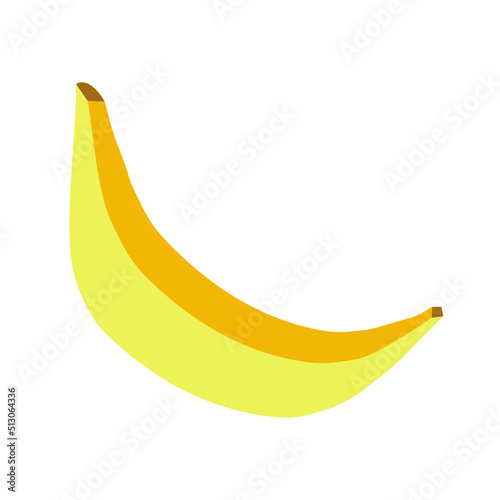 Fresh banana isolated on white Background. Fruits