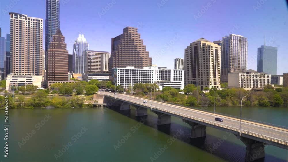 Downtown Austin Texas skyline with view of the Colorado river Downtown Austin Texas skyline with view of the Colorado river