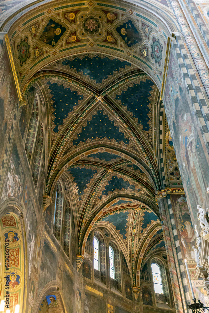 Interior of the Basilica of St. Anthony in Padua on a summer day