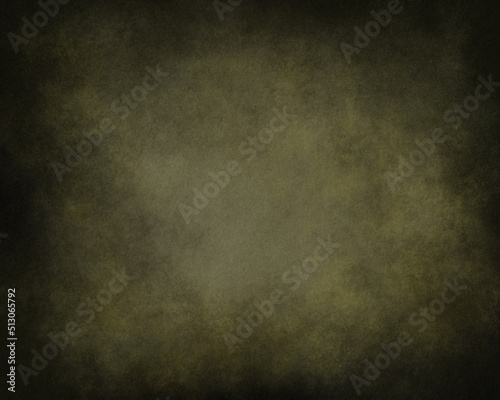 Olive green abstract painted background texture 