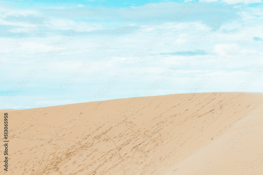 Sand dunes in Jericoacoara Ceará Brazil..Tourist and paradisiacal place with clean and beautiful skies..Vacation concept. Travel concept. Copy space. Sand dunes in Jericoacoara Ceará Brazil..Tourist and paradisiacal place with clean and beautiful skies..Vacation concept. Travel concept. Copy space.