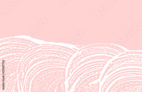 Grunge texture. Distress pink rough trace. Gracefu