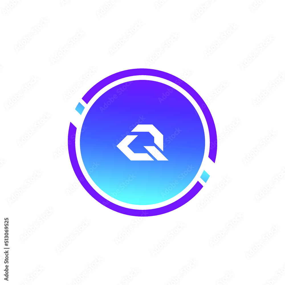 Creative Letter Q logo design with point or dot symbol Creative Letter Q logo design with point or dot symbol