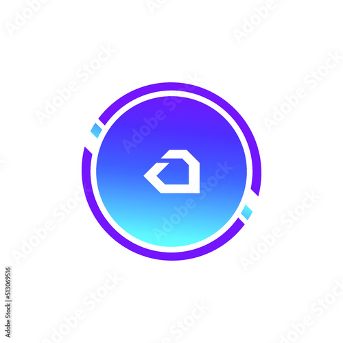 Creative Letter O logo design with point or dot symbol