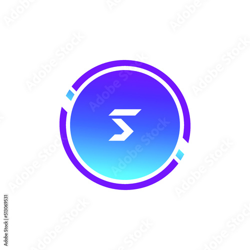 Creative Letter S logo design with point or dot symbol