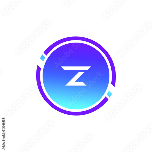 Creative Letter Z logo design with point or dot symbol