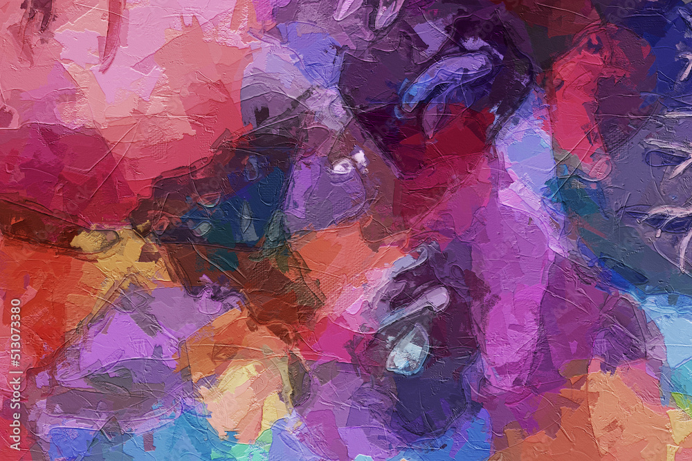 Obraz premium Abstract beautiful oil painting geometric illustration