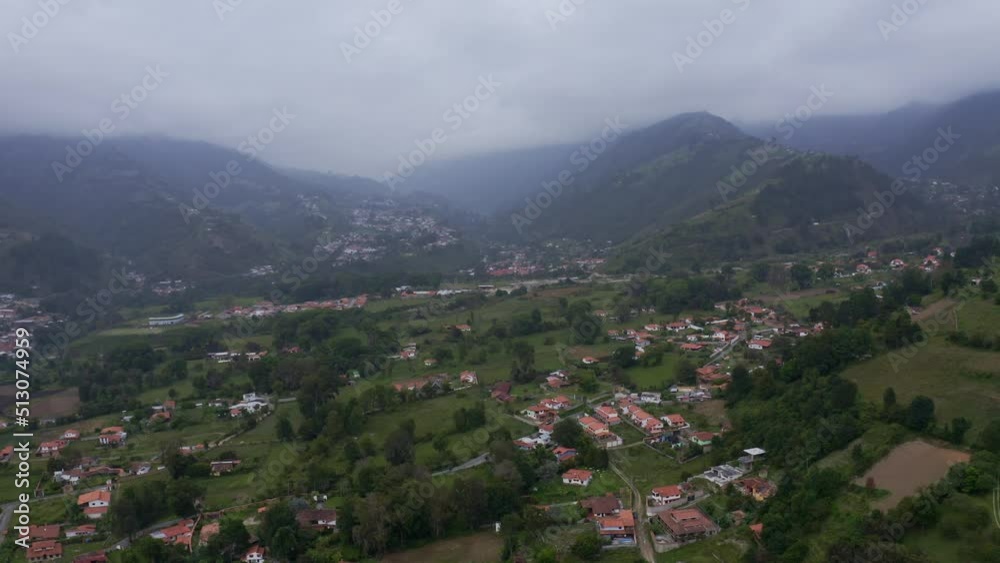 Panning view of Escaguey town on a cloudy day. Merida State, Venezuela. Escagüey is a beautiful village in Mérida state, Venezuela. It has an elevation of 2,206 metres over see level. Panning view of Escaguey town on a cloudy day. Merida State, Venezuela. Escagüey is a beautiful village in Mérida state, Venezuela. It has an elevation of 2,206 metres over see level.