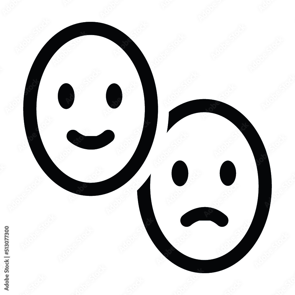 Fototapeta premium Iconic illustration of satisfaction level. Range to assess the emotions of your content.