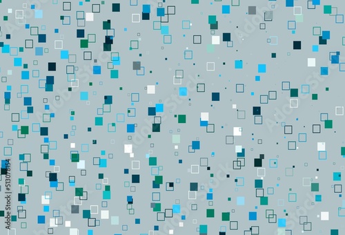 Light Blue, Green vector pattern with crystals, rectangles. © Dmitry