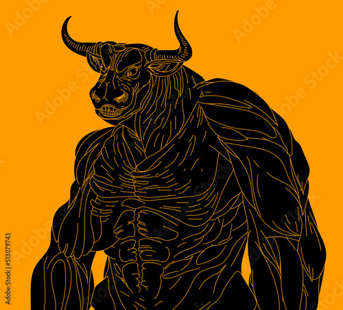 greek style Minotaur mythology monster