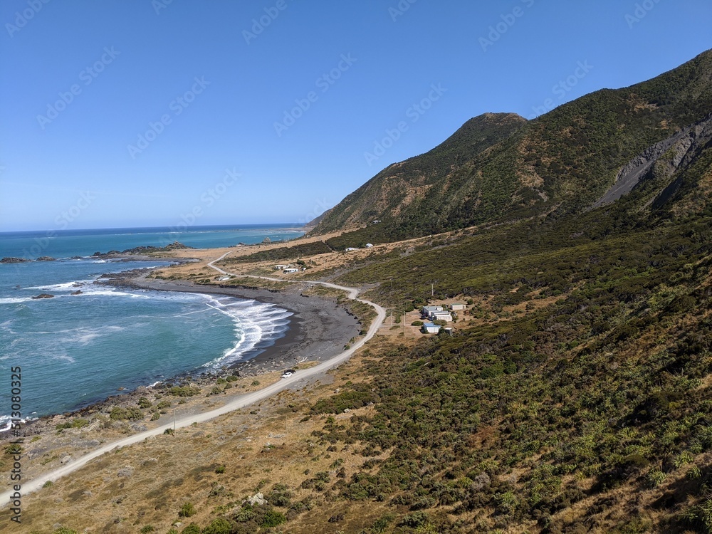 Coastal Splendor: Scenic Vista of the North Island's Breathtaking Coastline in New Zealand