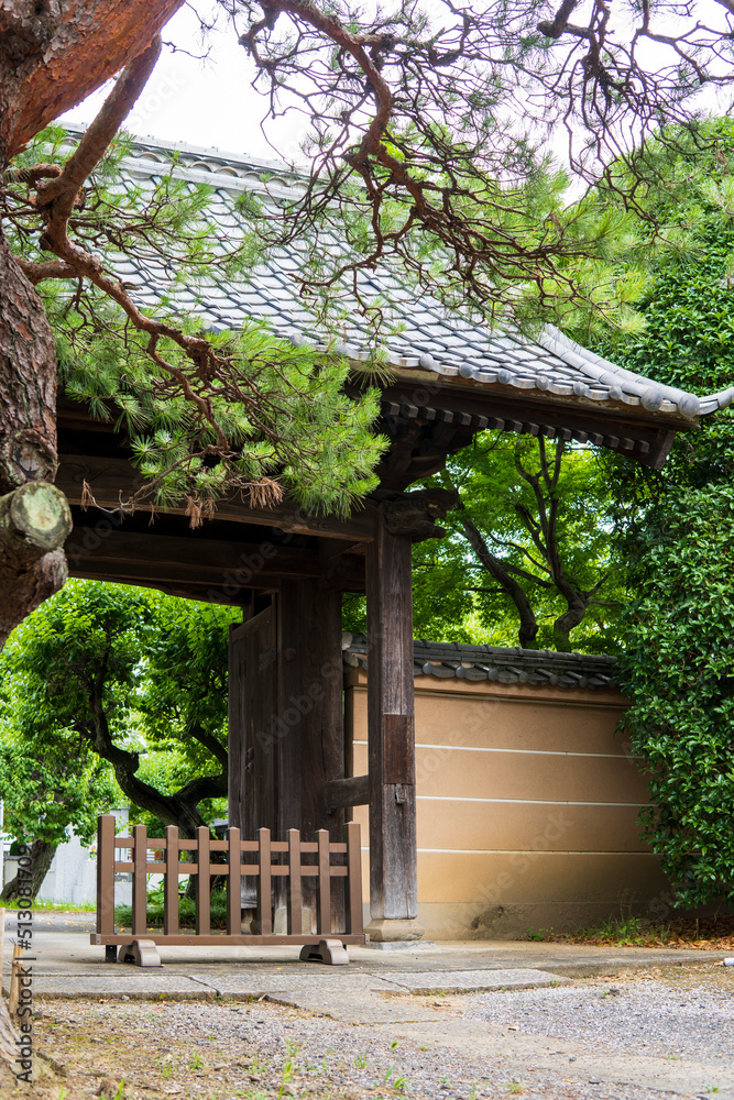 比企氏館跡と伝わる金剛寺の山門/日本埼玉県比企郡川島町 比企氏館跡と伝わる金剛寺の山門/日本埼玉県比企郡川島町