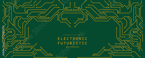 A printed circuit board for abstract futuristic digital background design