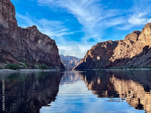 Colorado River at Black Canyon with reflection in the water