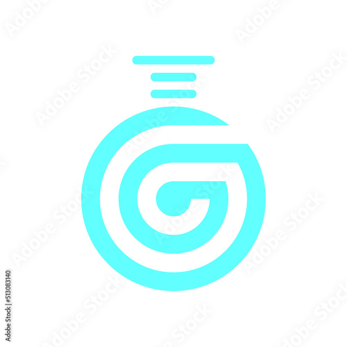 letter G bottle parfume 
