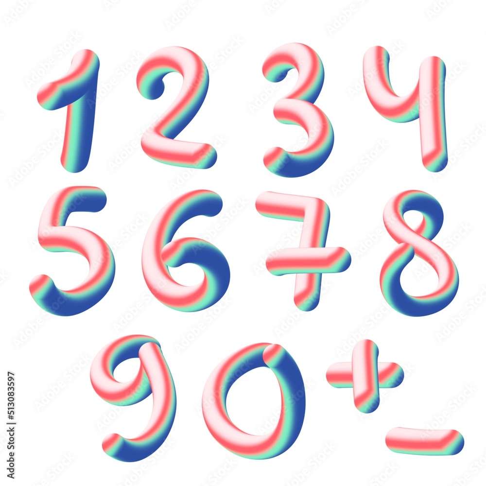 Set with numbers for stickers and cards and kids and shops and hobbies and school Set with numbers for stickers and cards and kids and shops and hobbies and school