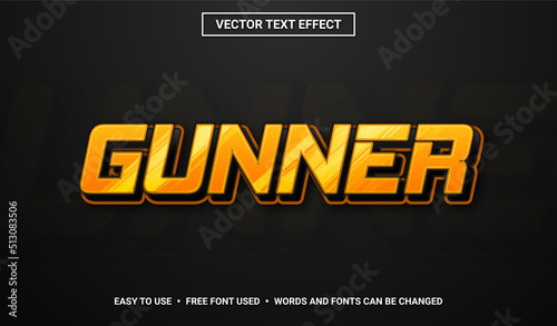 Gunner Editable Vector Text Effect