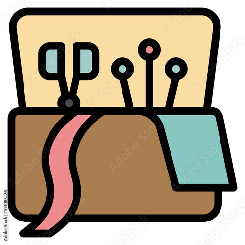 tools box storage filled color icon