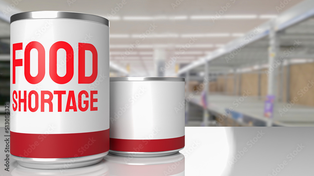 food product can on shelf in super market 3d rendering food product can on shelf in super market 3d rendering