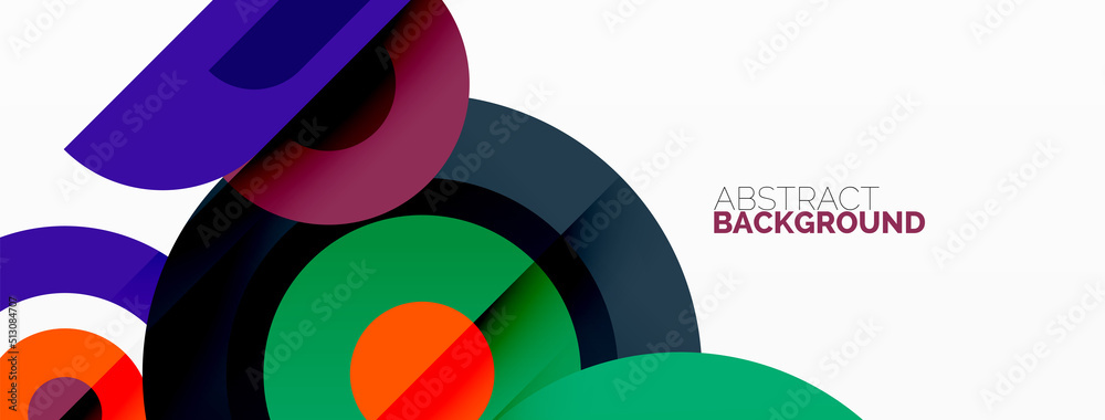 Rings and circles geometric abstract background for wallpaper, banner, backdrop