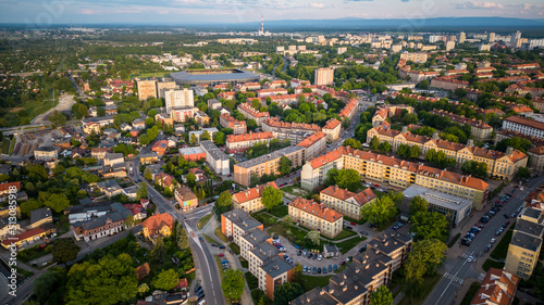 Tychy panorama miasta i widok na stadion © tomasz horowski