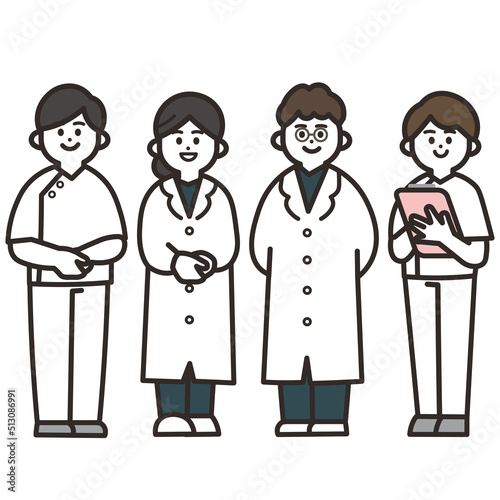 男女の医者と看護師