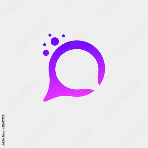 Chat bot logo, comment bubble, dialog