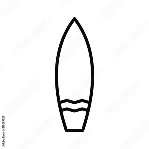 surfboard icon. surfing sign. vector illustration