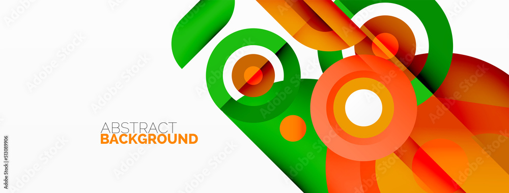 Rings and circles geometric abstract background for wallpaper, banner, backdrop