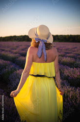 woman in lavender field photo