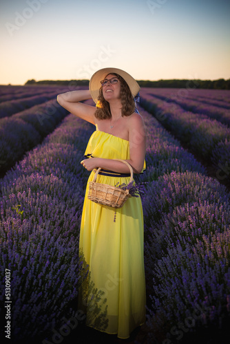 woman in lavender field photo