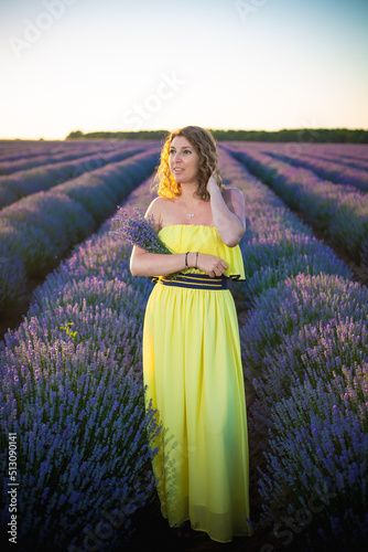 woman in lavender field photo