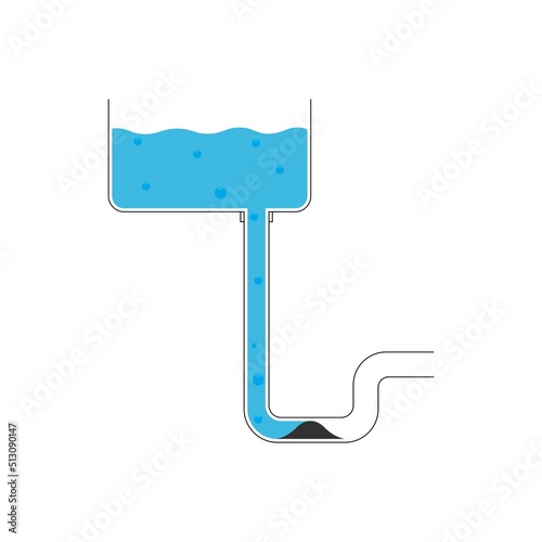 clogged pipes logo vector illustration design