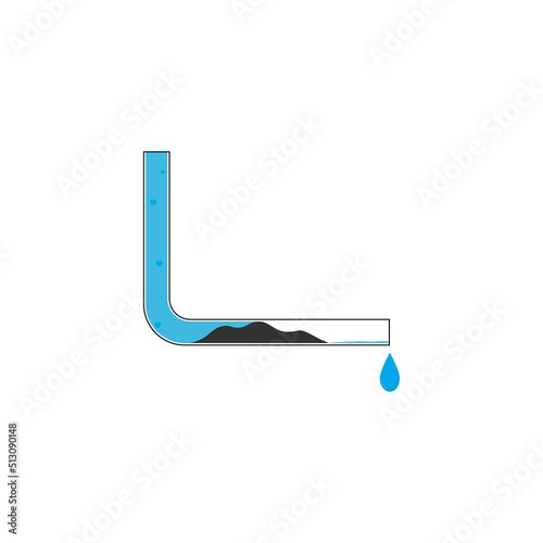clogged pipes logo vector illustration design