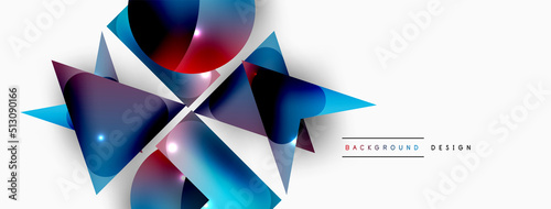 Minimal geometric abstract background. Primitive shapes composition backdrop. Trendy techno business template for wallpaper, banner, background or landing