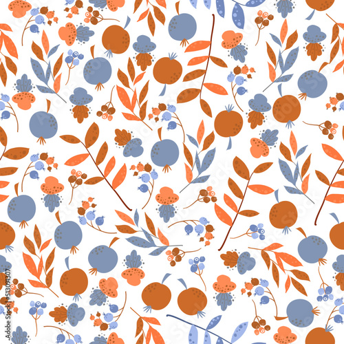 Beautiful seamless floral pattern with watercolor hand drawn. vector design for fashion, fabric, wallpaper and all prints on background earth tone color.
