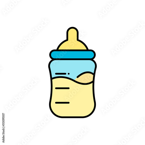 Wallpaper Mural Baby bottle filled color icon, filled color vector sign, linear style pictogram isolated on white. Symbol, logo illustration. Editable stroke. Pixel perfect Torontodigital.ca