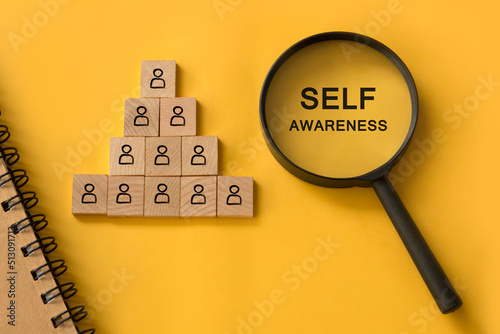 self awareness , human resource management concept, find your passion, who are you photo