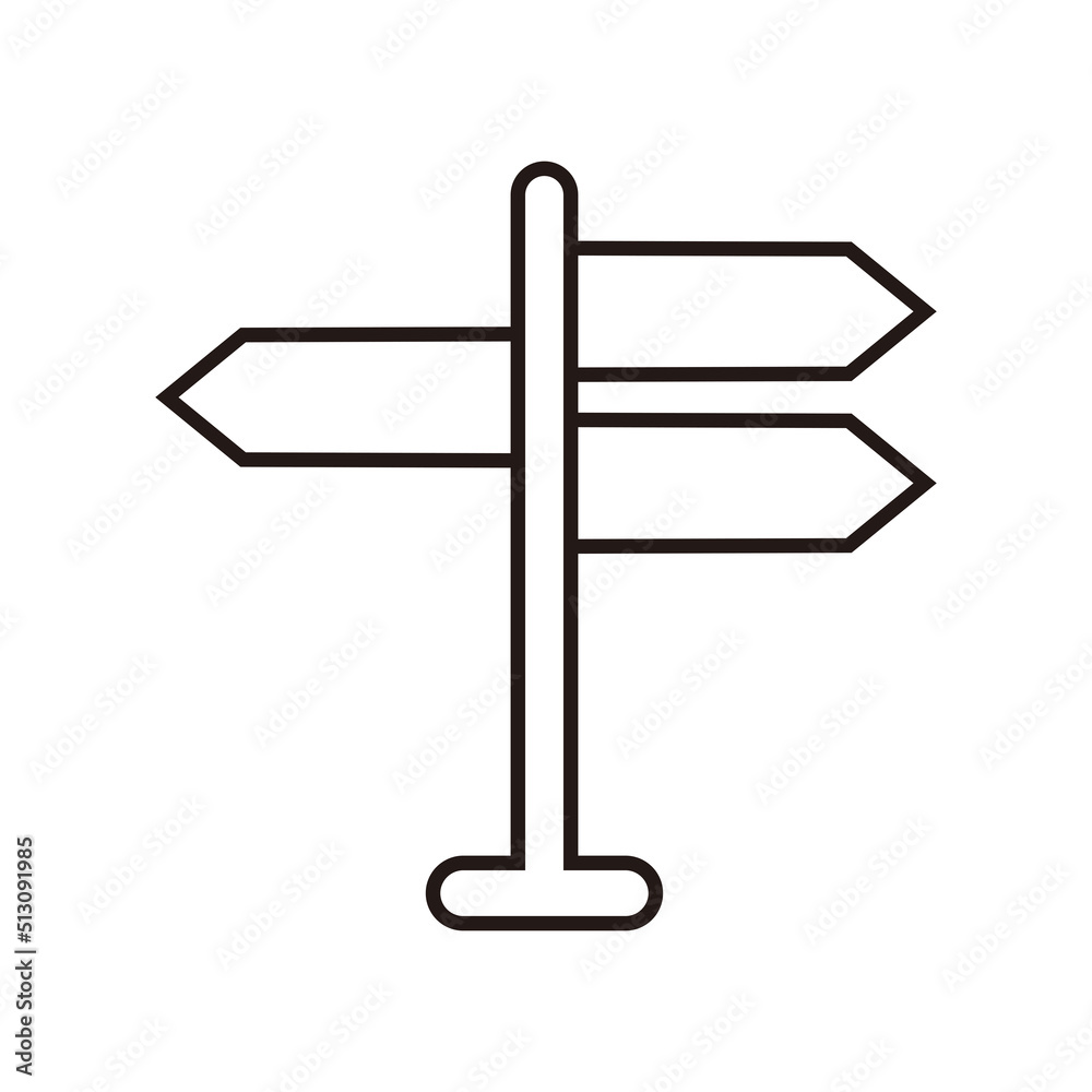 Signpost icon, direction icon vector illustration sign Signpost icon, direction icon vector illustration sign