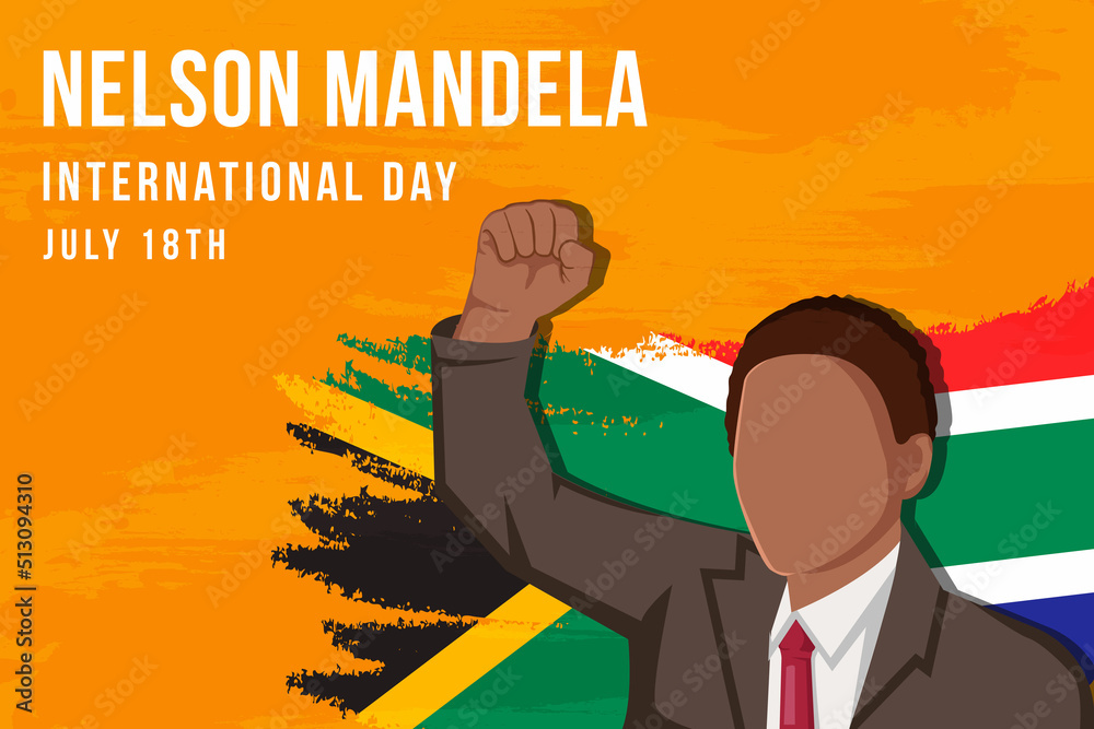 nelson mandela international day 18 july background illustration nelson mandela international day 18 july background illustration