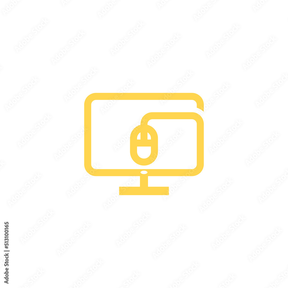 Mouse monitor logo design template vector illustration Mouse monitor logo design template vector illustration