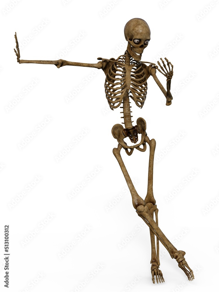 3d-illustration of an isolated fantasy skeleton 3d-illustration of an isolated fantasy skeleton