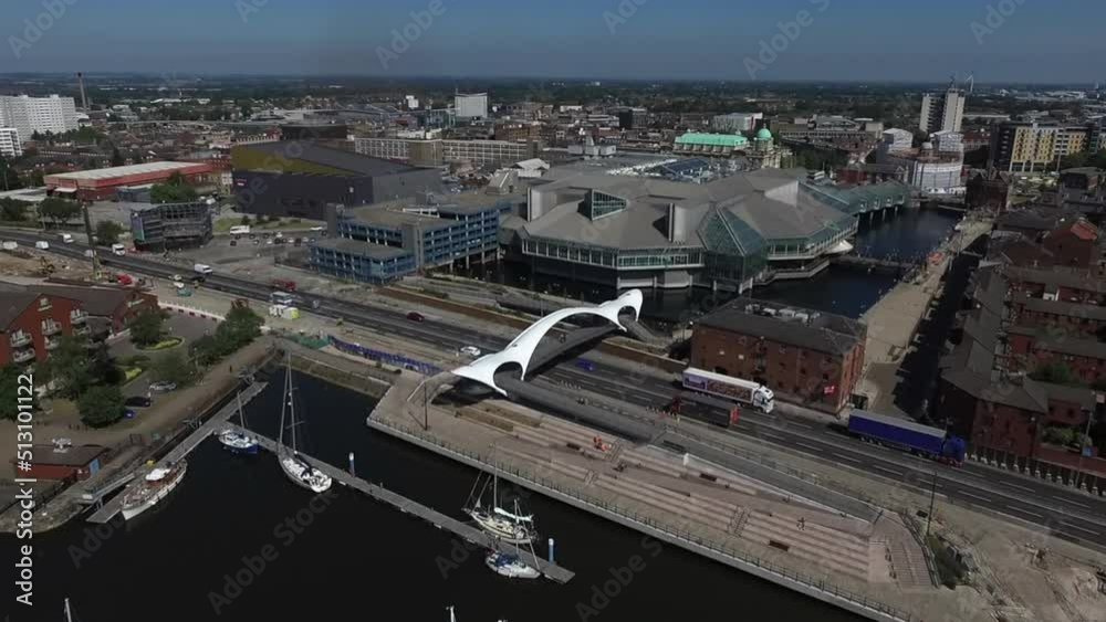 Murdoch's Connection, foot bridge over the A63 castle street Kingston upon Hull Murdoch's Connection, foot bridge over the A63 castle street Kingston upon Hull
