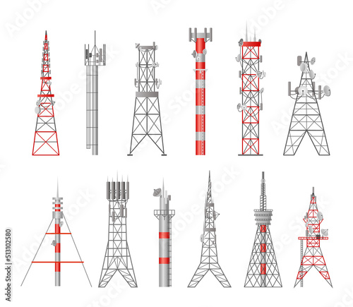 Canvas Print Cell antenna tower set
